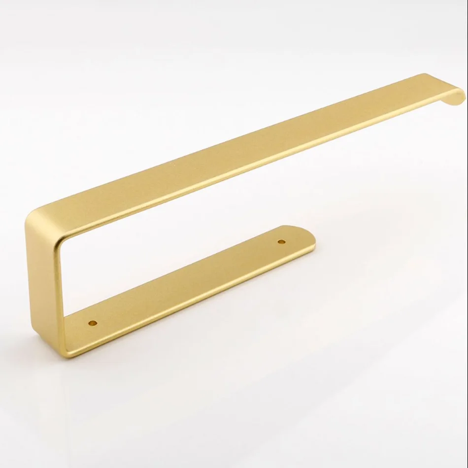 space aluminium paper roll holder gold wall mounted adhesive kitchen toilet paper rack tissue towel shelf bathroom accessories free global shipping