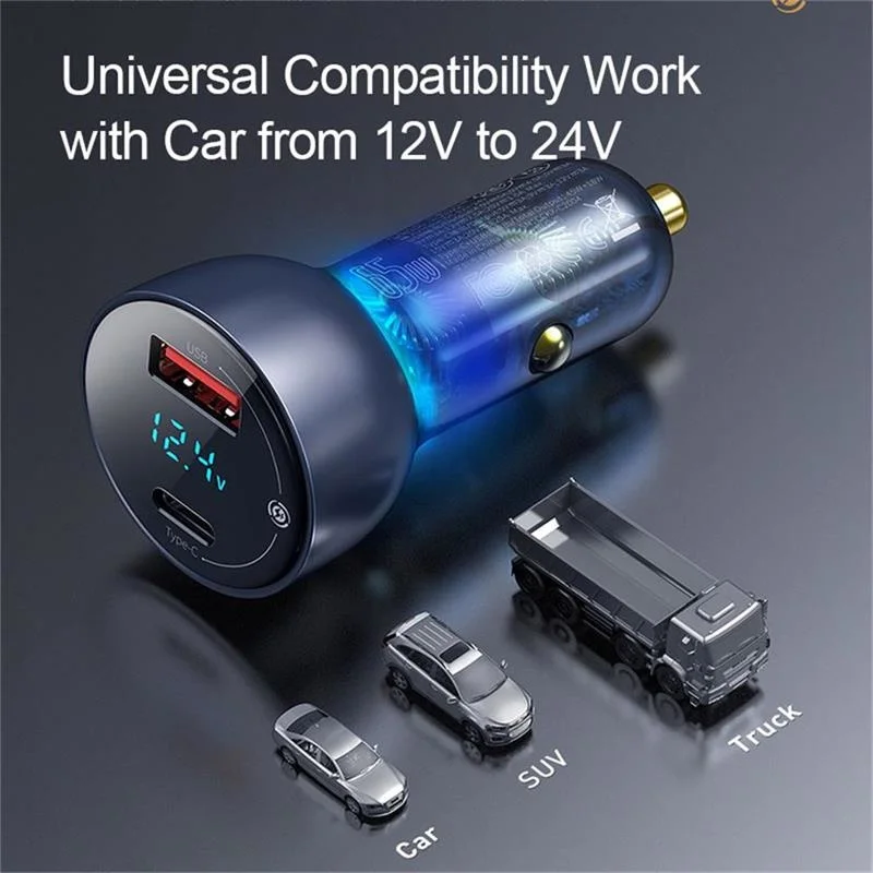 

65W USB Car Charger Quick Charge 4.0 3.0 QC4.0 QC3.0 Type C PD Fast Car Charging Charger For iPhone Xiaomi Mobile Phone