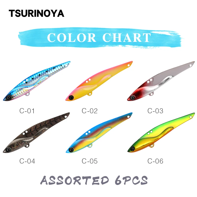 TSURINOYA 6 шт. вибрационный металлический джиг наживка для рыбалки 105 мм 35 г|Наживки