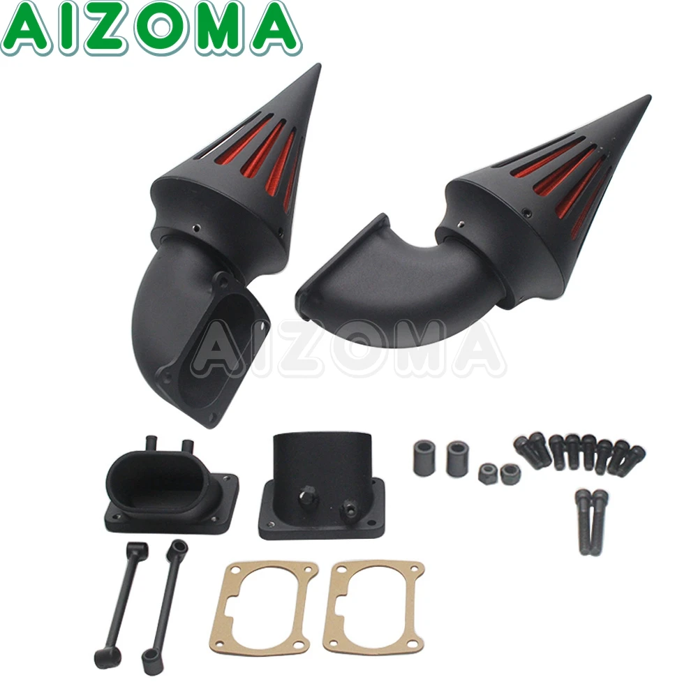 

For Suzuki Boulevard M109R M109 R All Years Motorcycle Dual Double Spike Air Cleaner Intake Filter Kit Black Chrome