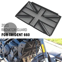 motorcycle radiator guard for trident 660 trident660 2021 new black cnc radiator protective grille cover oil cooler cover