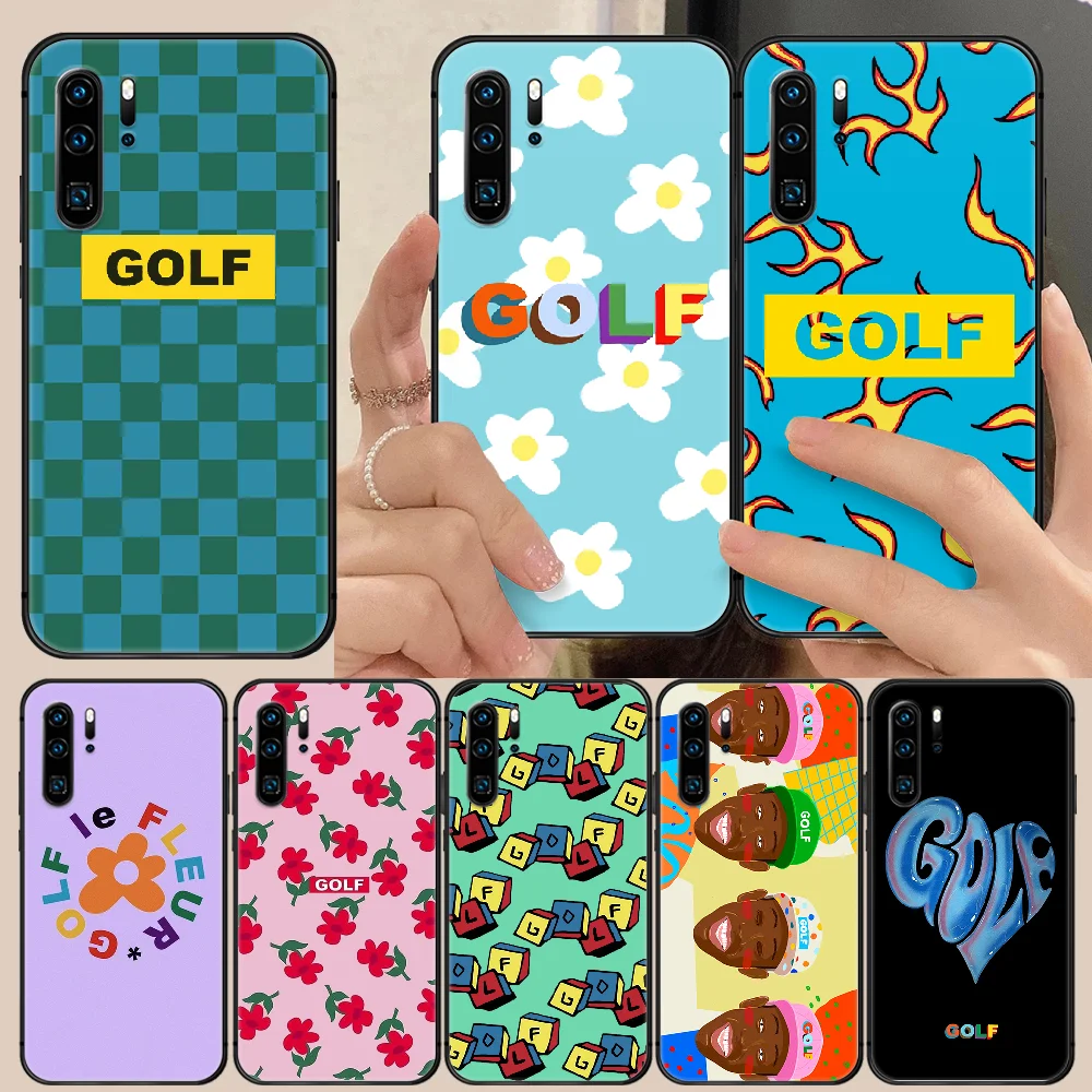 

The Creator Golf Phone Case Cover Hull For Huawei P8 P9 P10 P20 P30 P40 Lite Pro Plus smart Z 2019 black waterproof soft shell