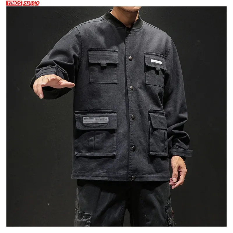 Прямая поставка 2020 мужская повседневная Осенняя верхняя одежда хлопковое