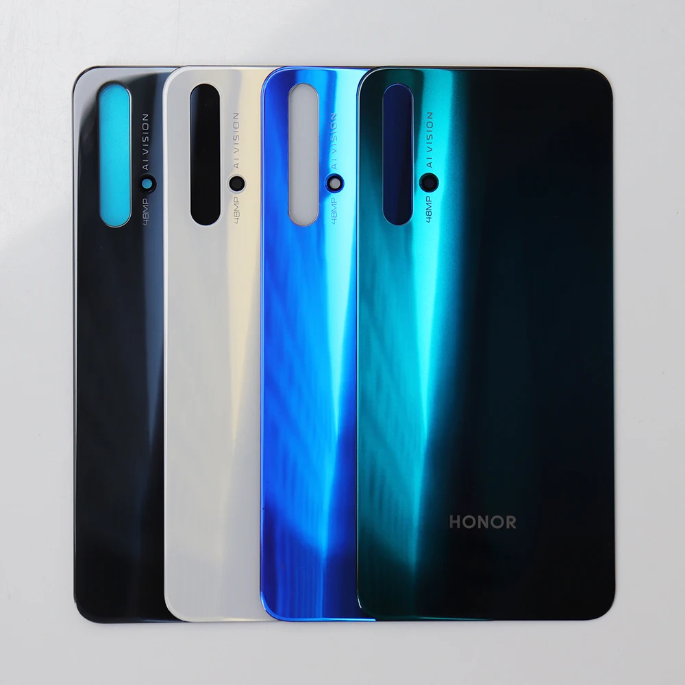 Honor20 Original Back glass Cover For Huawei Honor 20 Door Replacement Hard Battery Case Rear Housing | Мобильные телефоны и