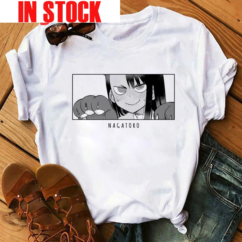 

Kawaii Japanese Anime Nagatoro T Shirt Women Funny Cartoon Graphic Tees Harajuku Unisex Streetwear Tops Fashion Female T-shirt