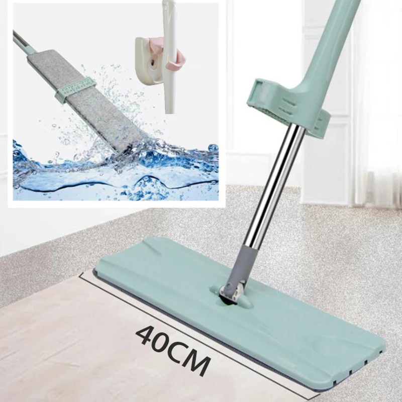 

Squeeze Mop For kichen Home Rotating Lazy Floor Mop Holder Clip For Microfiber Pad Cleaning Free Hand Washing Cleaning Mop Tools