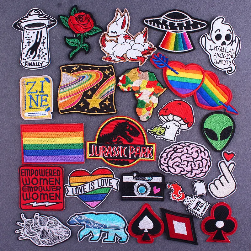 Детские нашивки для искусственных полос вышитые в стиле парка Юрского периода на