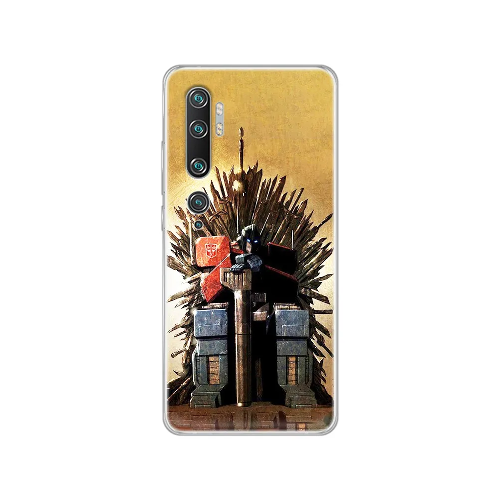 Трансформеры Autobots Роскошный чехол Прозрачный для телефона Корпус XIAOMI mi 3 4 5 5X 8 9 10