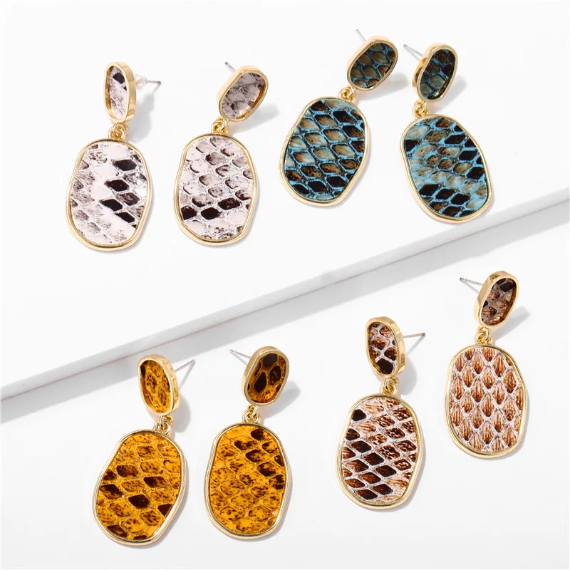 IF ME винтажные золотые серьги подвески из искусственной кожи в виде змеи для