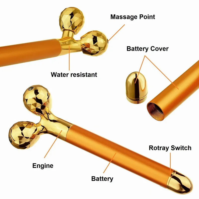 Роликовый массажер для похудения лица y-образный Массажер 24k массажный