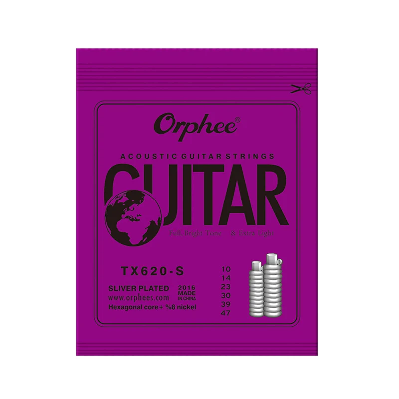 Новинка Orphee 1 комплект струны для акустической гитары аксессуары бронзовые
