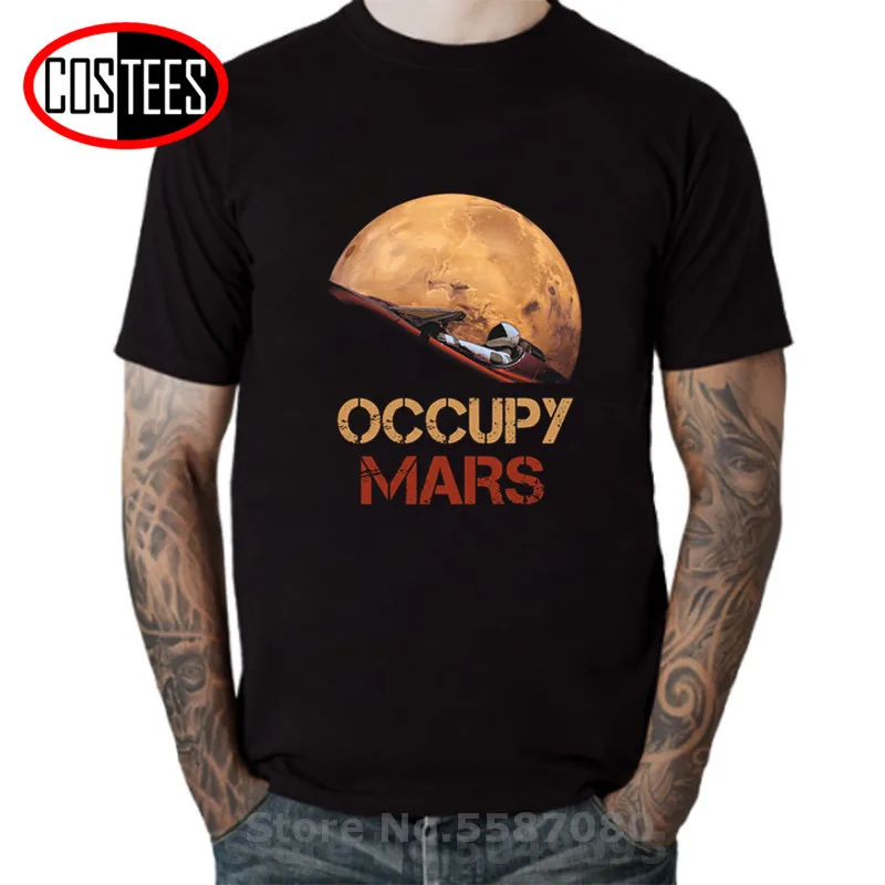 Tatooine крутая Новинка удивительная Мужская футболка занимать Марс Футболка с