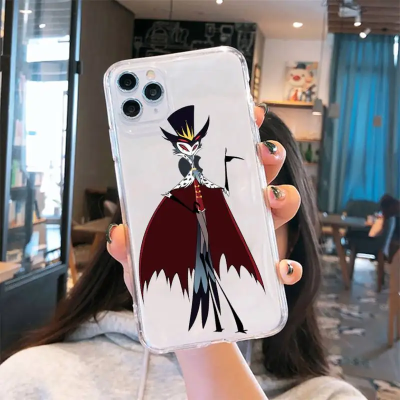 

Helluva Boss cute cartoon Phone Case Transparent for iPhone 6 7 8 11 12 s mini pro X XS XR MAX Plus cover funda shell accessorie