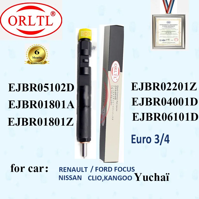 

Genuine New Diesel Injector EJBR05102D EJBR01801A EJBR01801Z EJBR04001D EJBR06101D for RENAULT CLIO NISSAN FORD