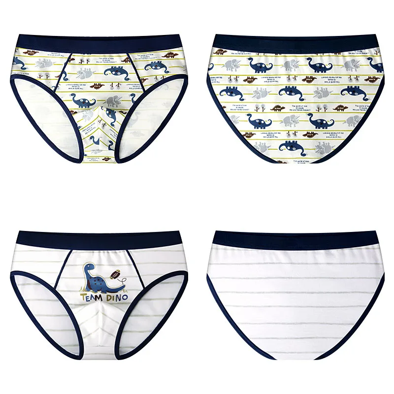 4pcs/pack Boys Boxers Underwear Cute Dinosaur Print Shorts Teenage Panties Toddler Baby Clothes Cotton Panties Kids Underpants
