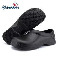 yeinshaars new mens chef kitchen working slippers garden shoes summer breathable mules clogs men anti slip unisex shoes sandals