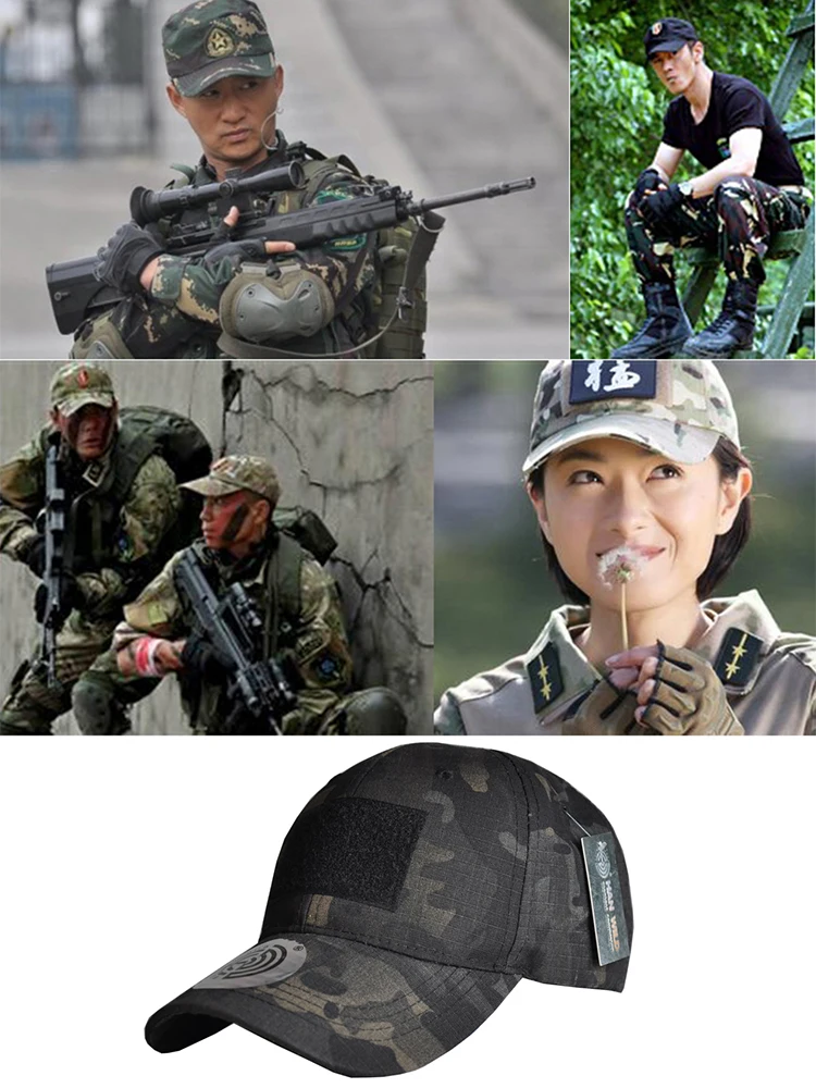 Hunting Hiking Camping Outdoor Airsoft Simplicity Caps Men Tactical Military Army Camo Caps  Camouflage Sunshade Baseball Caps