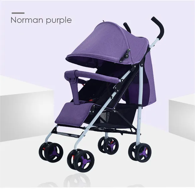 White Tube Purple Расширяющийся Сверхлегкий складной зонт для новорожденных, подходит для детских колясок 4 сезонов с высоким спросом - Color: White Tube Purple