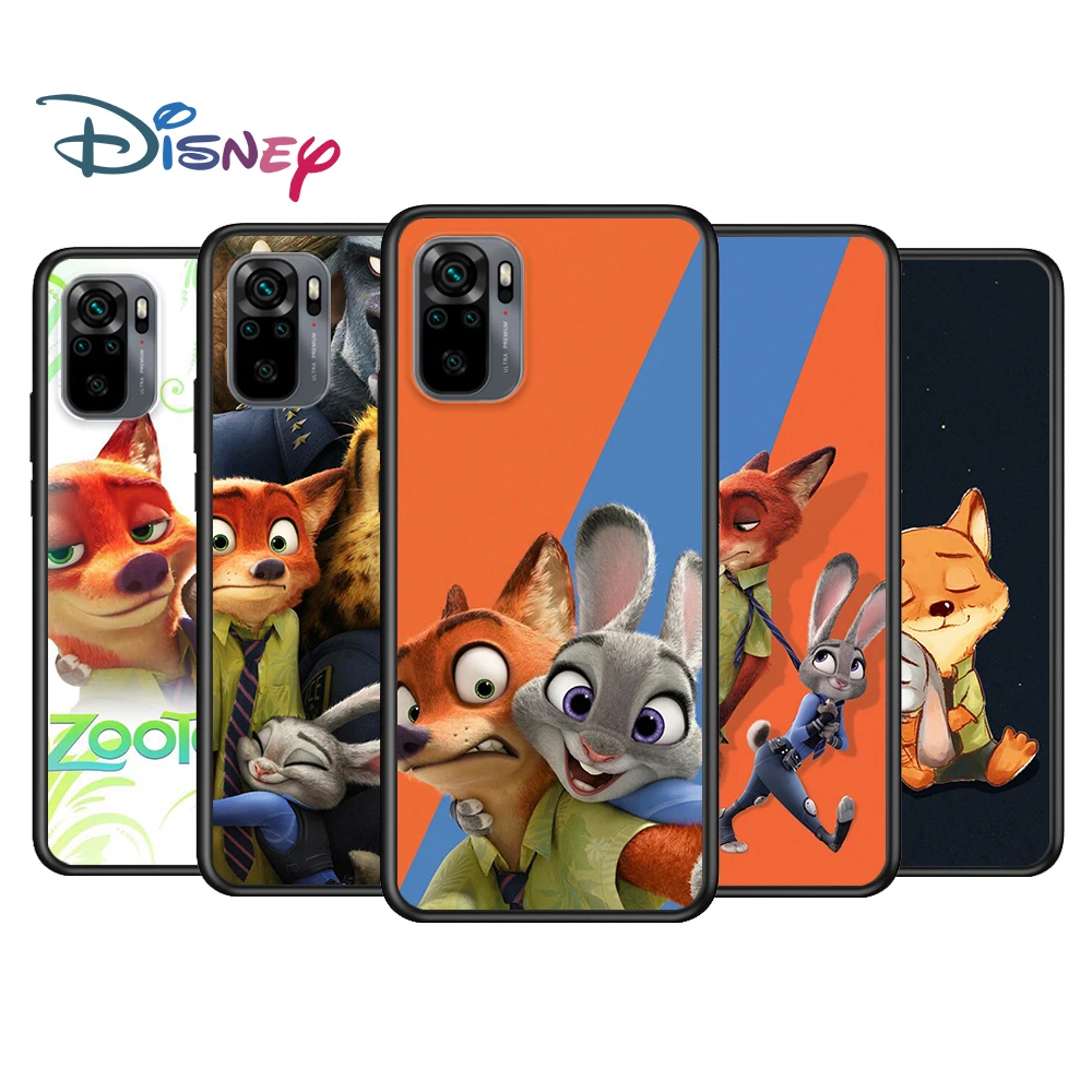 

Zootropolis Disney for Xiaomi Redmi Note 11 10 10S 9 9T 9S 9Pro Max 8T 8Pro 8 7 6 5 Pro 5A 4X Soft Black Phone CaseCase