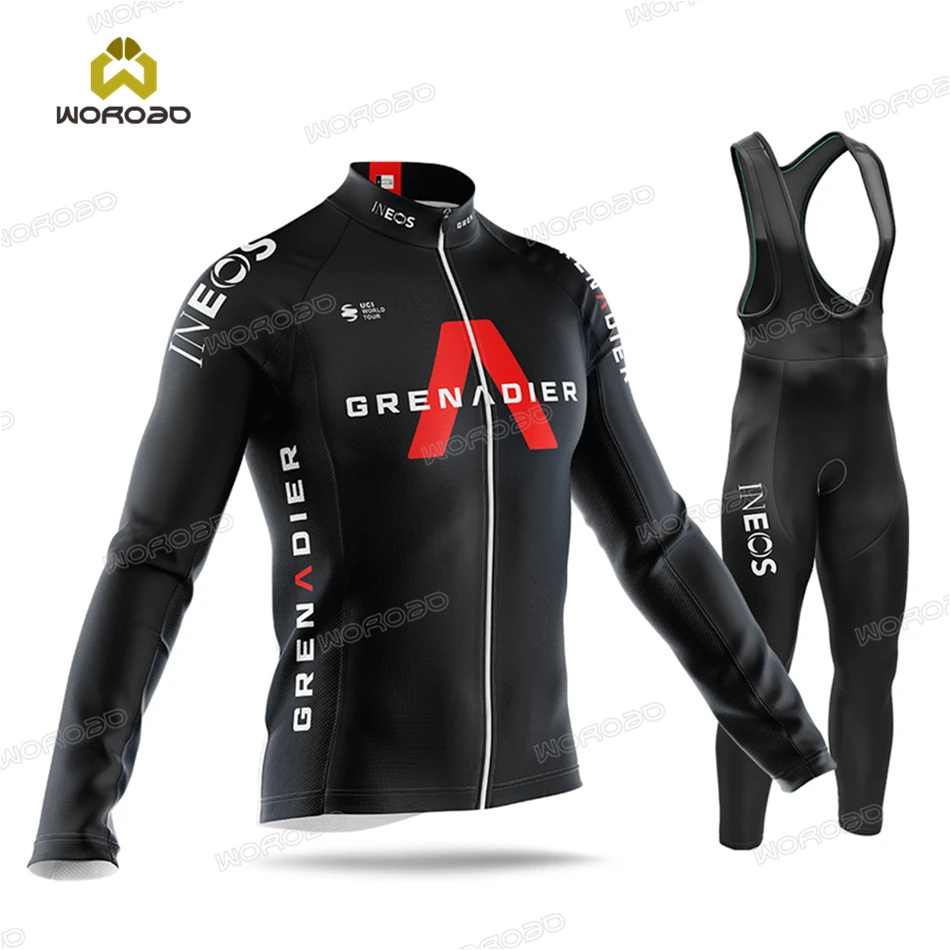 

Ineos 2022 Men Clothing Cycling Jersey Clothing Set Men Bicycle Jacket Spring Autumn Long Sleeve Breathable MTB Sportswear Suit