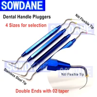 2 pieces dental hand plugger niti tip flexible dentist endodontic instruments fill obturation endo materials spatula tool