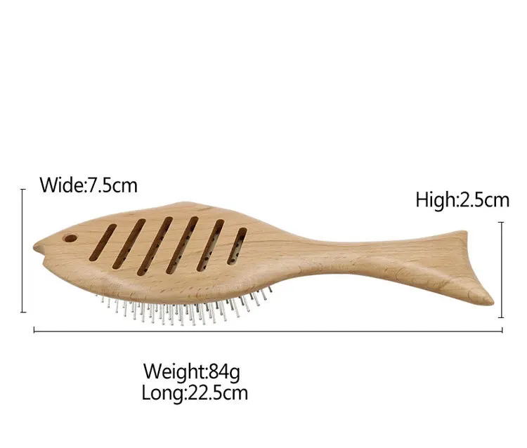 

1 Pcs Steel Needle Fish-shaped Air Cushion Airbag Comb Massage Comb Anti-static Personal Care Hair Comb