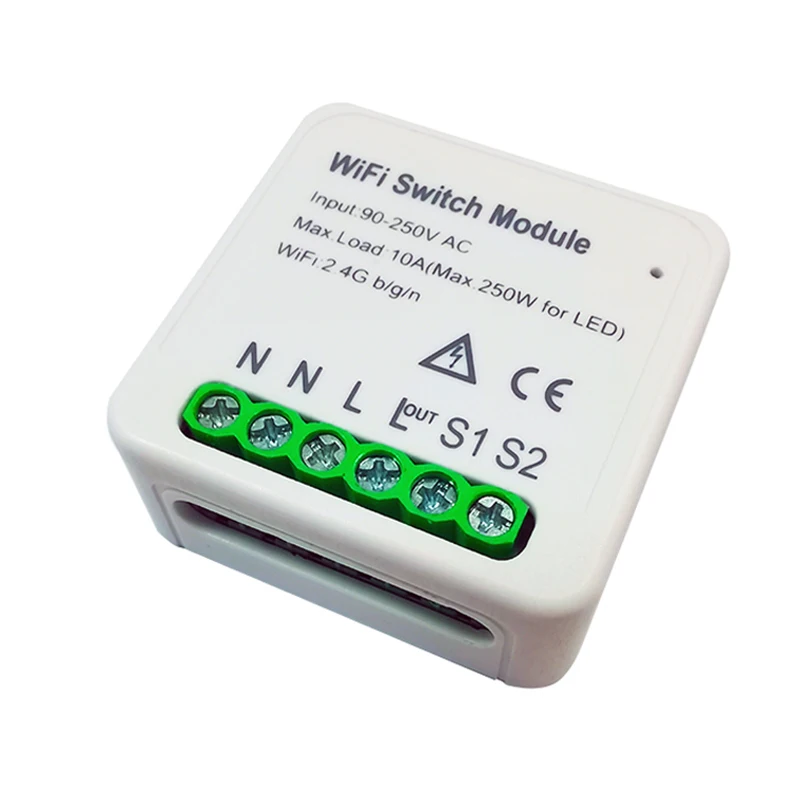 

Wifi Light Switch Can Use As 1/2 Way 95-250V Diy Breaker Module Smart Life/Tuya APP Remote Control Works With Alexa Google Home