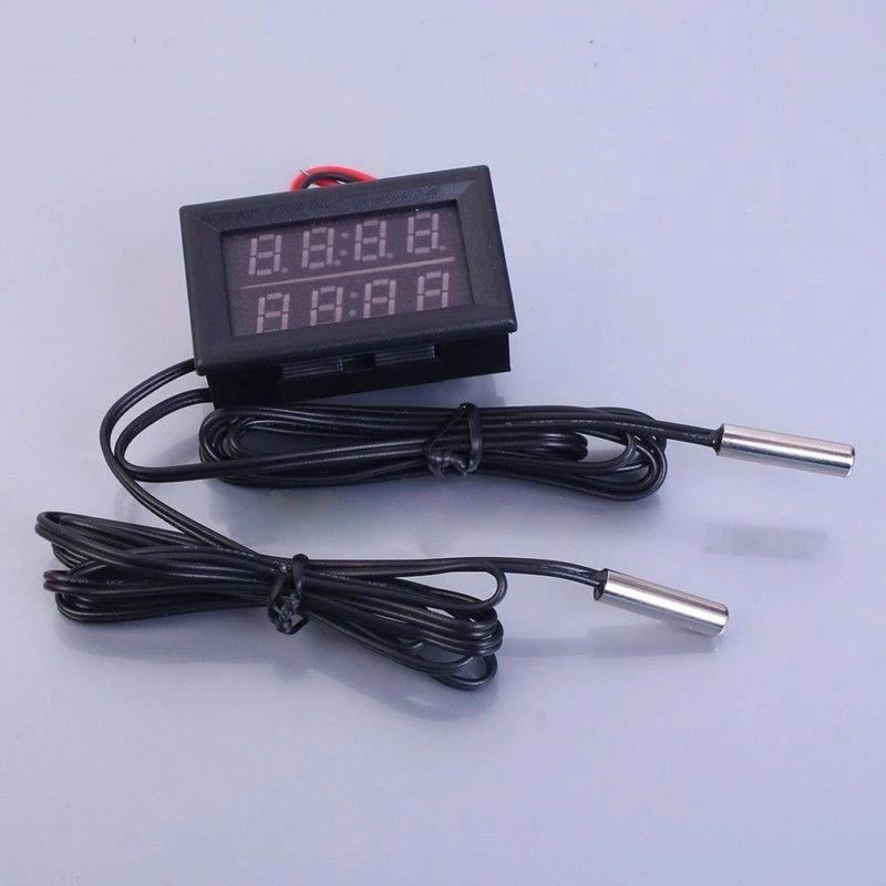 

Dual Red LED Digital Display Thermometer Waterproof Temperature Sensor 0.56 Inch