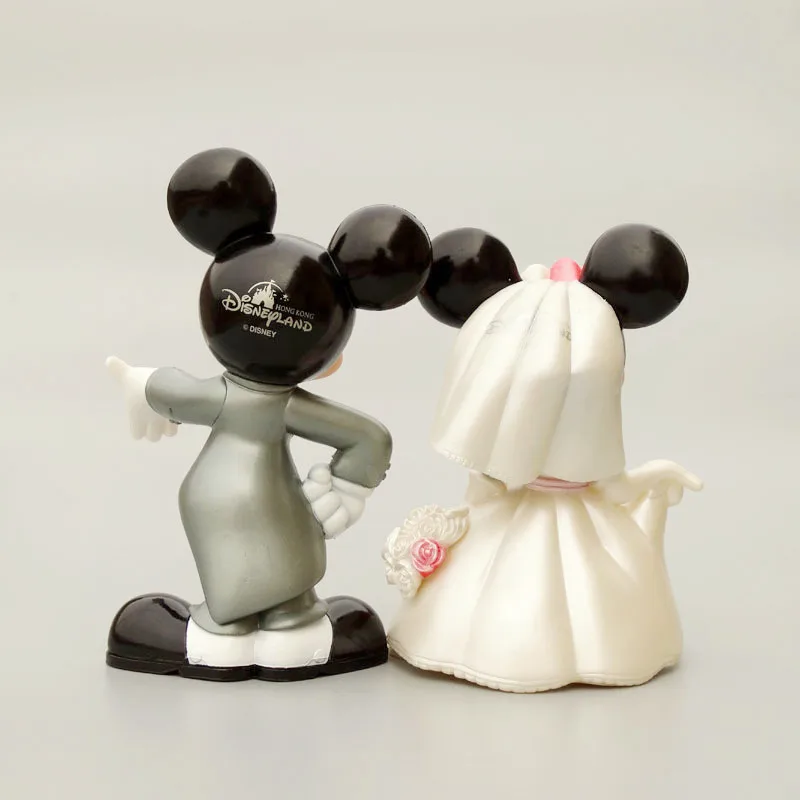 4Pcs/Set Cartoon Disney Mickey Mouse Figures Chinese Western Wedding Dress Minnie Figurine Set Toys Decoration | Игрушки и хобби
