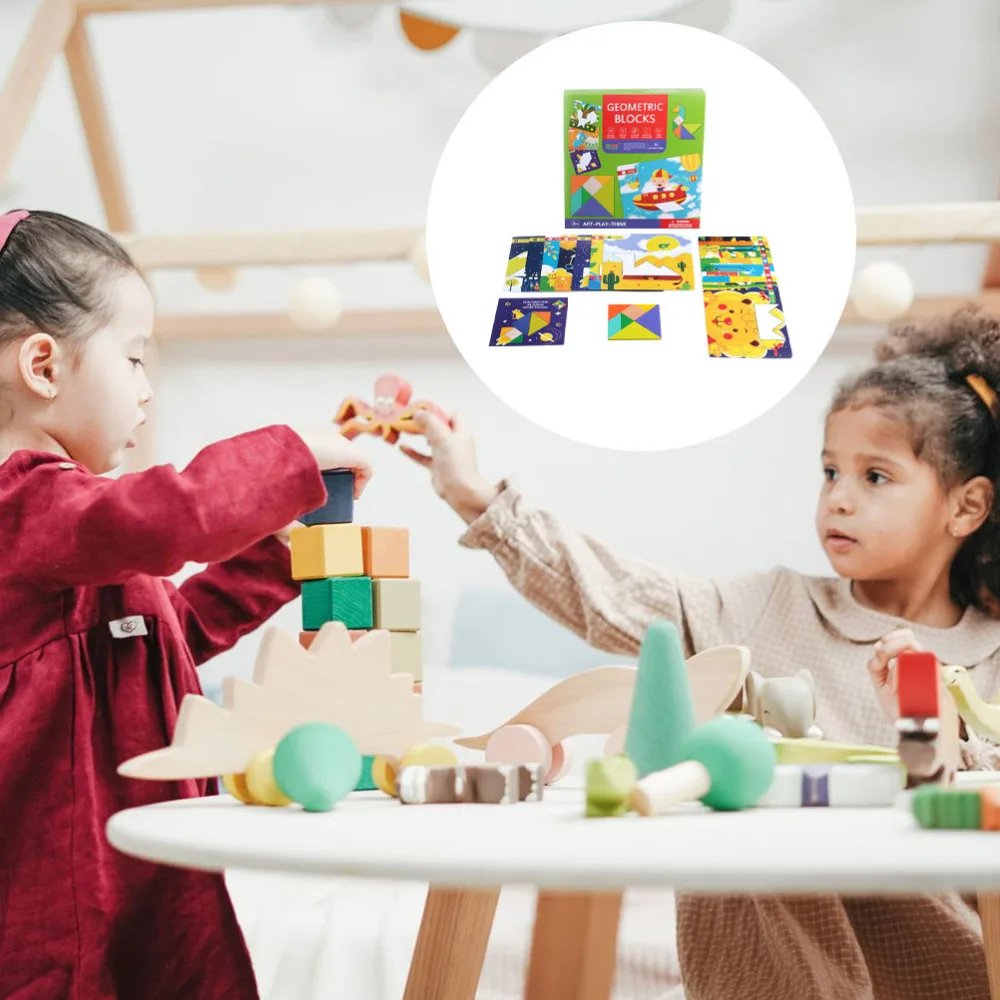 1 Набор деревянные головоломки обучающие игры безопасные забавные блоки для