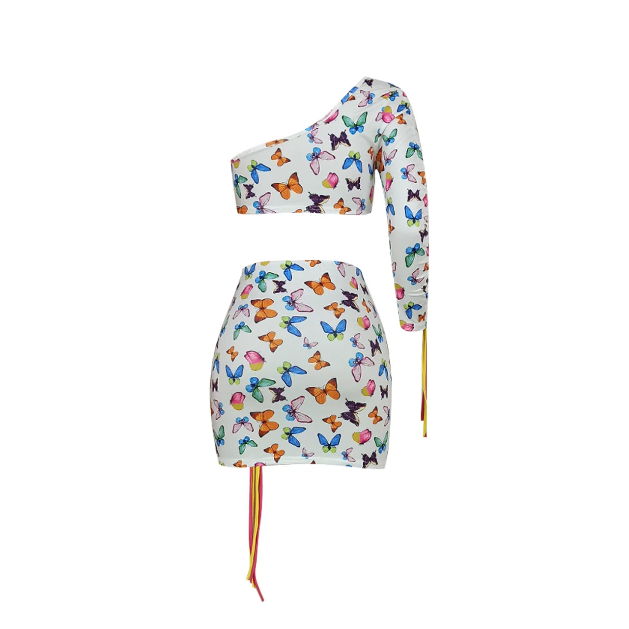 

2020 New Women 's Suit European and American Ladies 's Printed T- Shirt Skirt Two - Piece Set S-XL