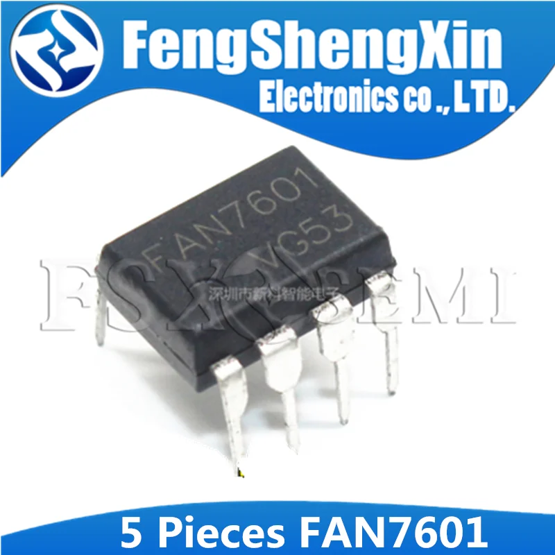 5 шт./лот контроллер ШИМ FAN7601 DIP 8 7601 IC|Интегральные схемы| |