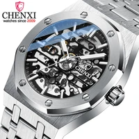 chenxi automatic mens watches top brand mechanical tourbillon wrist watch waterproof business stainless steel sport mens watches