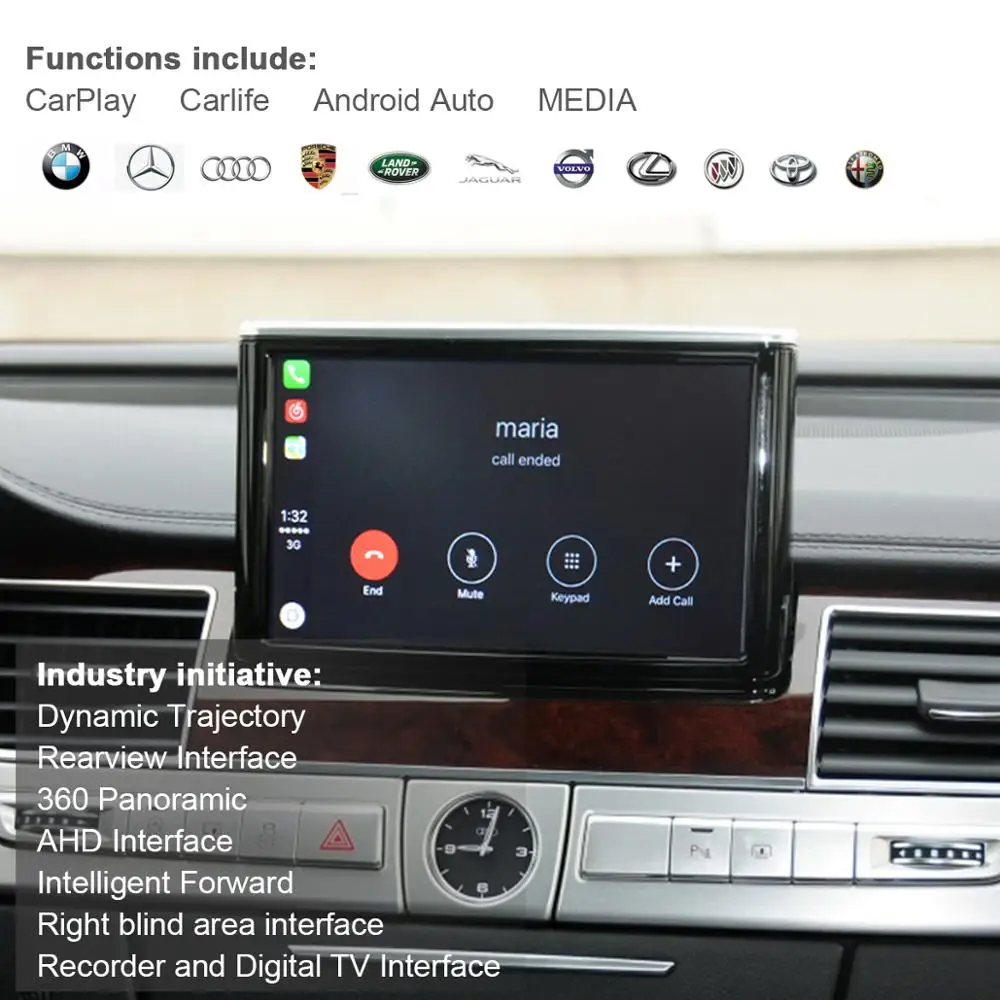 Послепродажное беспроводное CarPlay Android Авто Smartbox для Audi A8 MMI3G MIB система Plug &