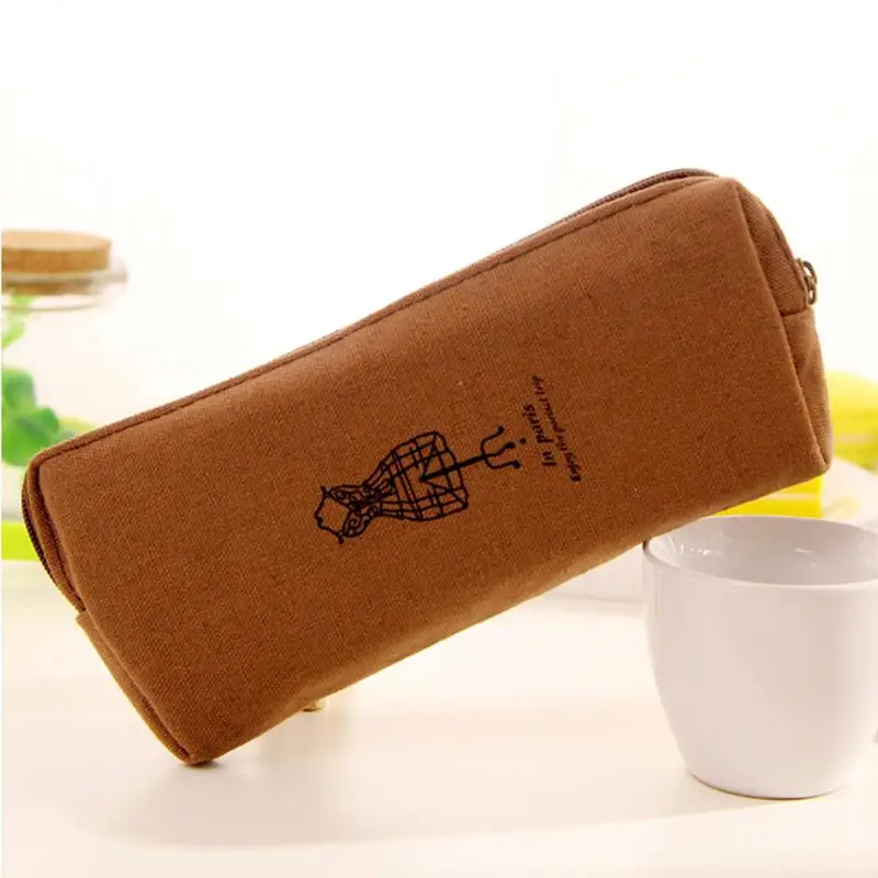 

Пенал в стиле ретро с изображением башен, льняной чехол для карандашей в Парижском Стиле для студентов, Канцтовары, школьные принадлежности, офисные принадлежности