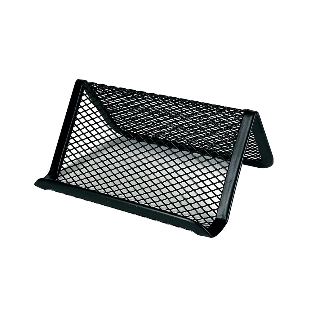 

Fashion Metal Mesh Portable Display Stand Desktop Accessories Durable Business Card Holder Home Desk Storage Organizer Office