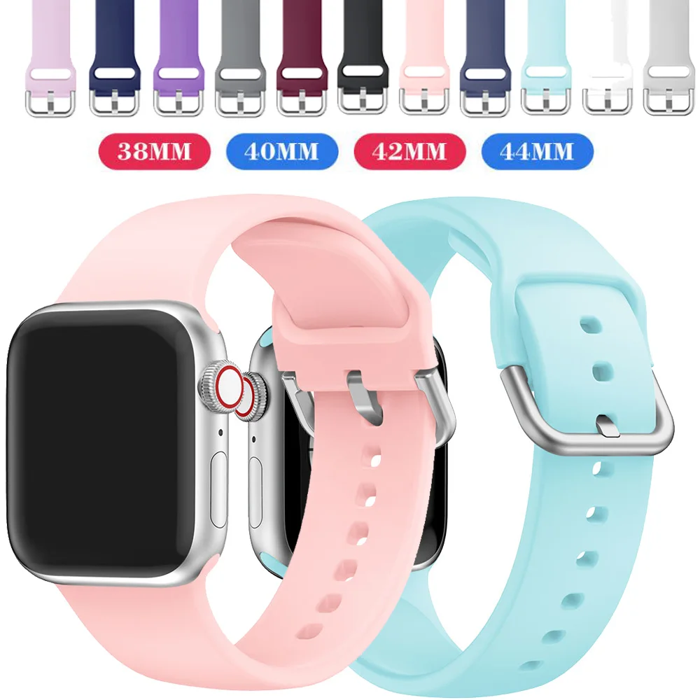 

Ремешок силиконовый для Apple Watch Series 1 2 3 4 38 мм 40 мм 42 мм 44 мм