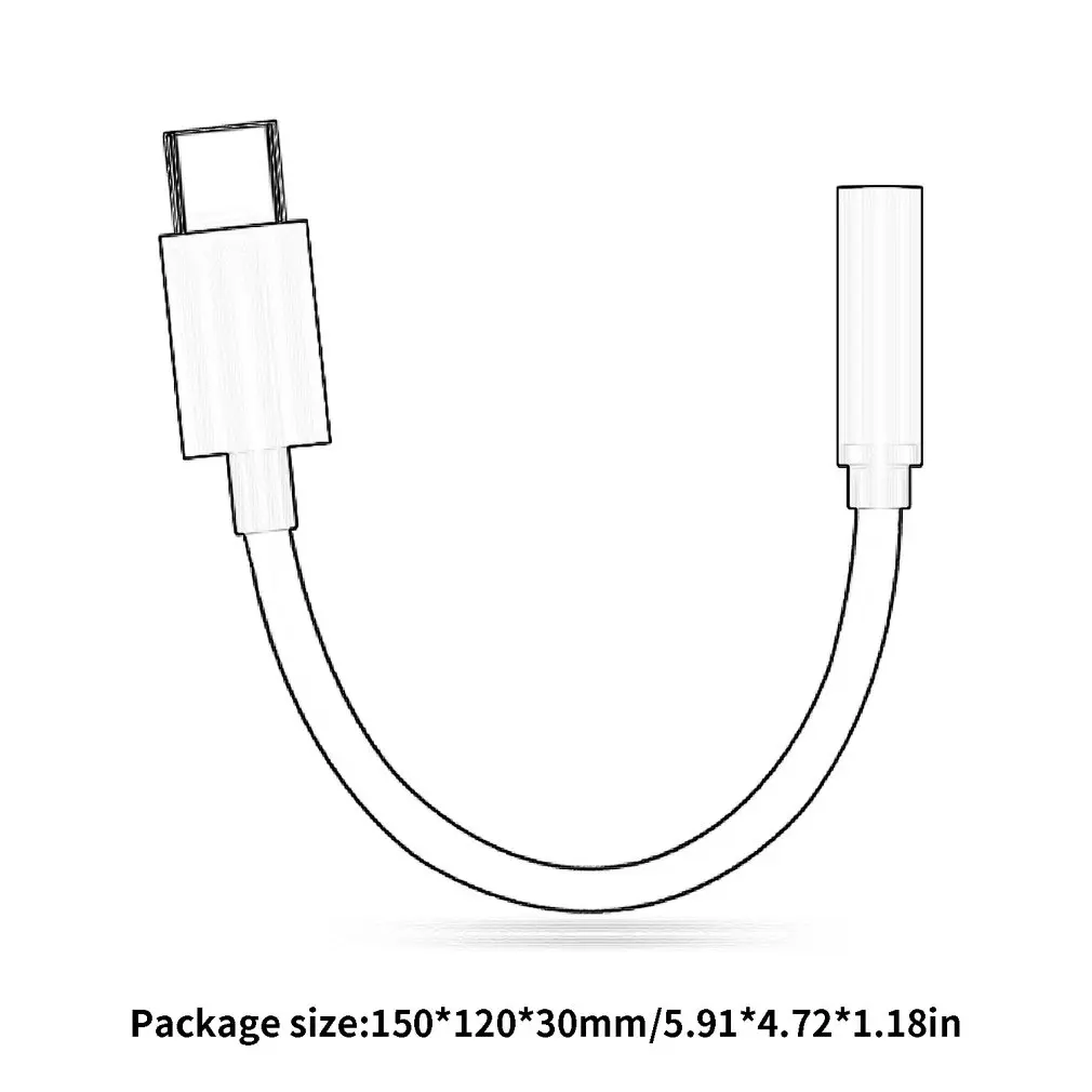 

For 6/8/9 Mobile Phone To Headphone Adapter Audio Cable Adapter Type-C To 3.5Mm Conversion Line