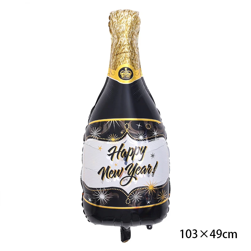 2021 Новый год Алюминий Фольга шар с днем украшения пленка шампанское шарик для