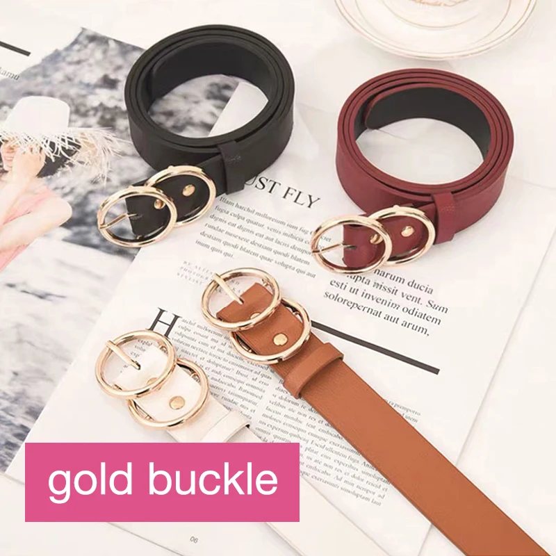 Ремень из экокожи Женский роскошный модный двухсторонний пояс для джинсов