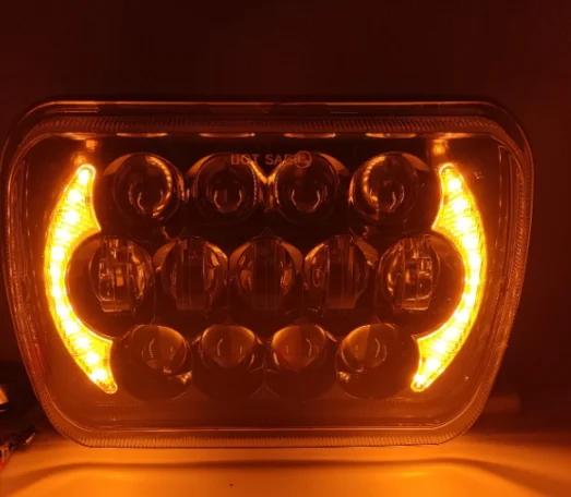 Светодиодные фары 5x7 дюймов ближнего/дальнего света 7x6 для Jeep Wrangler YJ Cherokee XJ H4 Plug H6054