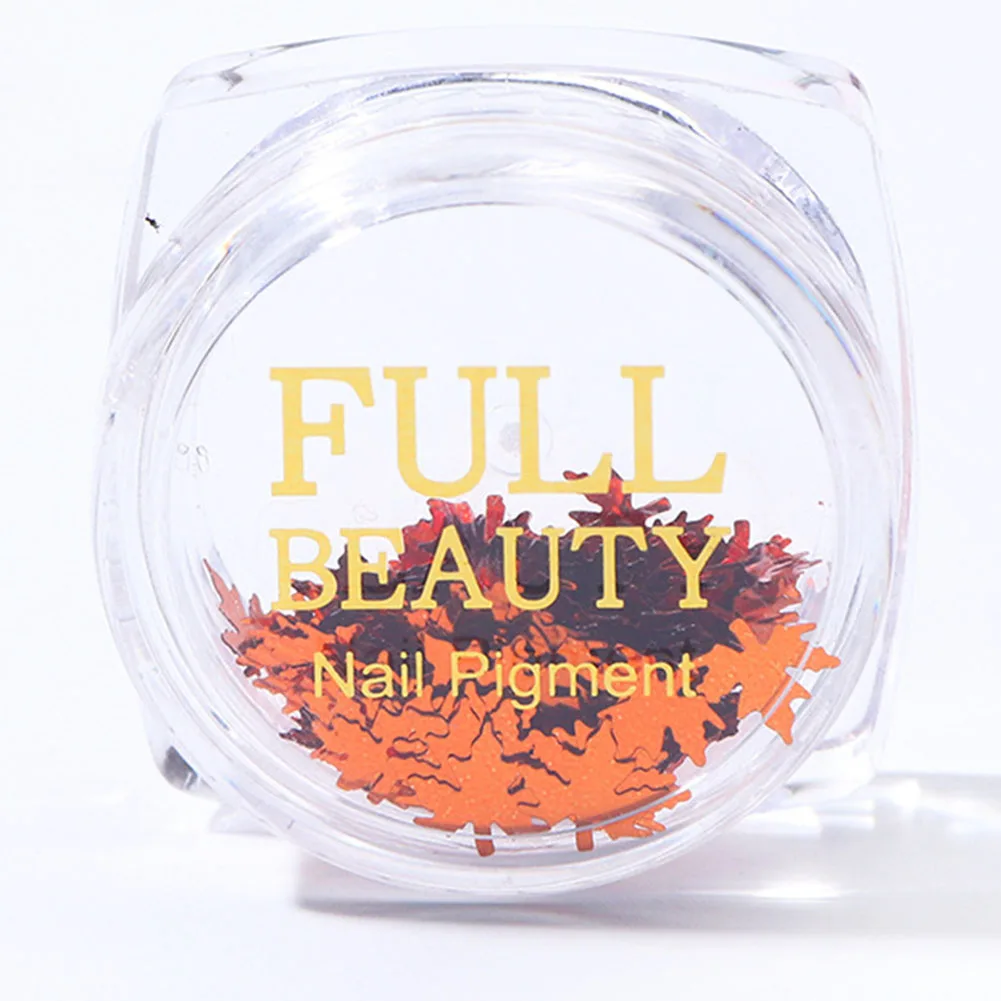 Осенние блестки градиент кленовый лист для нейл Арта (искусство украшения