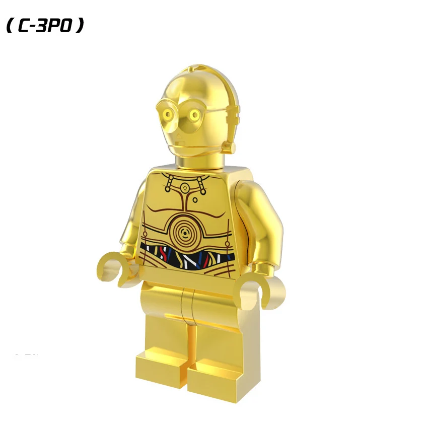 Покрытие фигурки Звездные войны Mr золото C3PO Фигурки игрушки хром Амидала