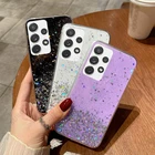 Блестящий Прозрачный мягкий чехол со звездами для Samsung Galaxy M52 A32 5G S9 S10 Plus Note 8 9 10 A10 A20S S21 FE A22 A82, задняя крышка для телефона