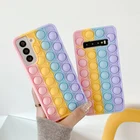 Радужный противоударный чехол из мягкого ТПУ для Samsung Galaxy A51 A10E A12 A21 A31 A52 A50 A70 A72