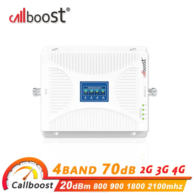 Callboost lte 4g 800 900 1800 2100 четырехдиапазонный Усилитель сотового сигнала Φ сетевой