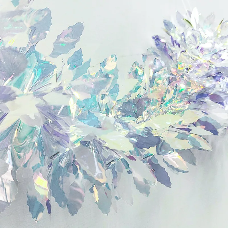 

2.6M Colorful Laser Ornaments Ribbon Garland Pendant Spiral Streamers for Party Wedding Birthday Scene Christmas Hanging Decor