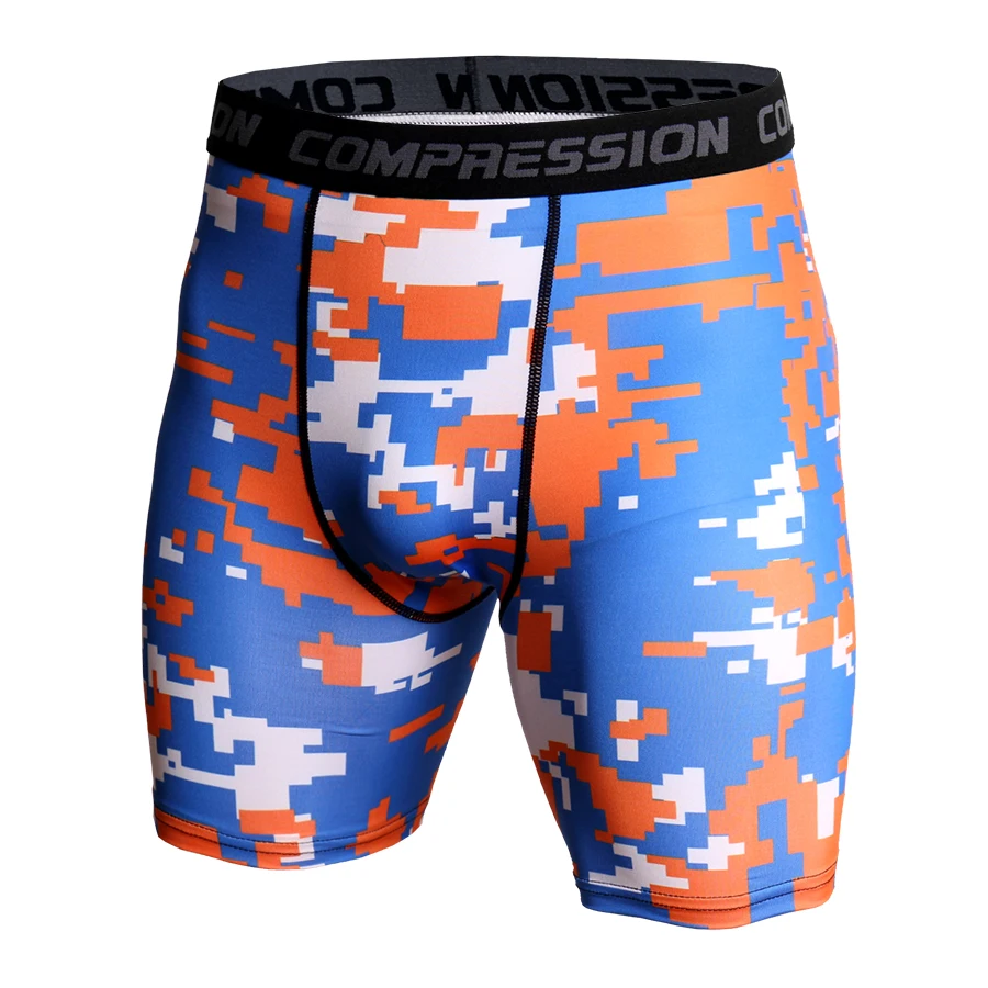 

Compression Shorts Men 3D Print Camouflage Bodybuilding Tights Short Men Gyms Shorts Male Muscle Alive Elastic Running Shorts
