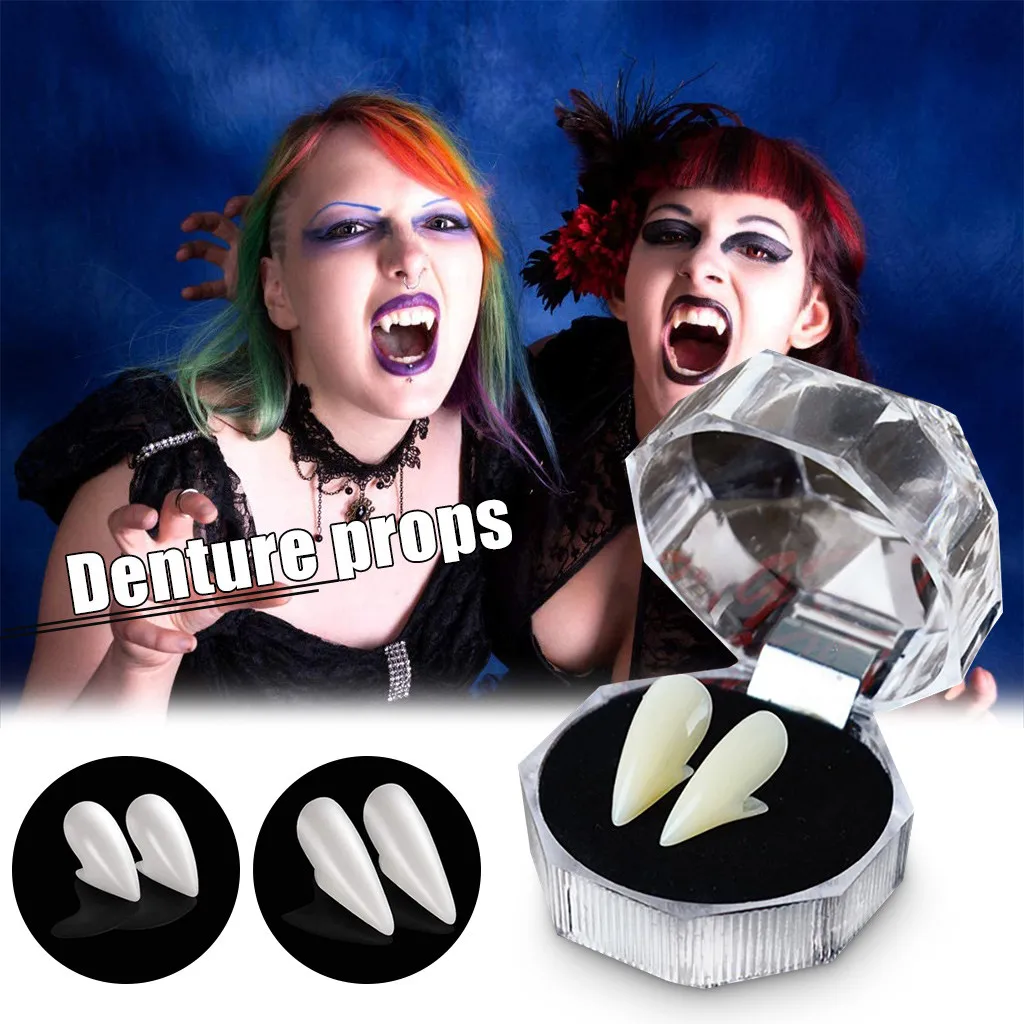 Зубы вампира Клык зубные протезы реквизит Хэллоуин временный зубной набор для