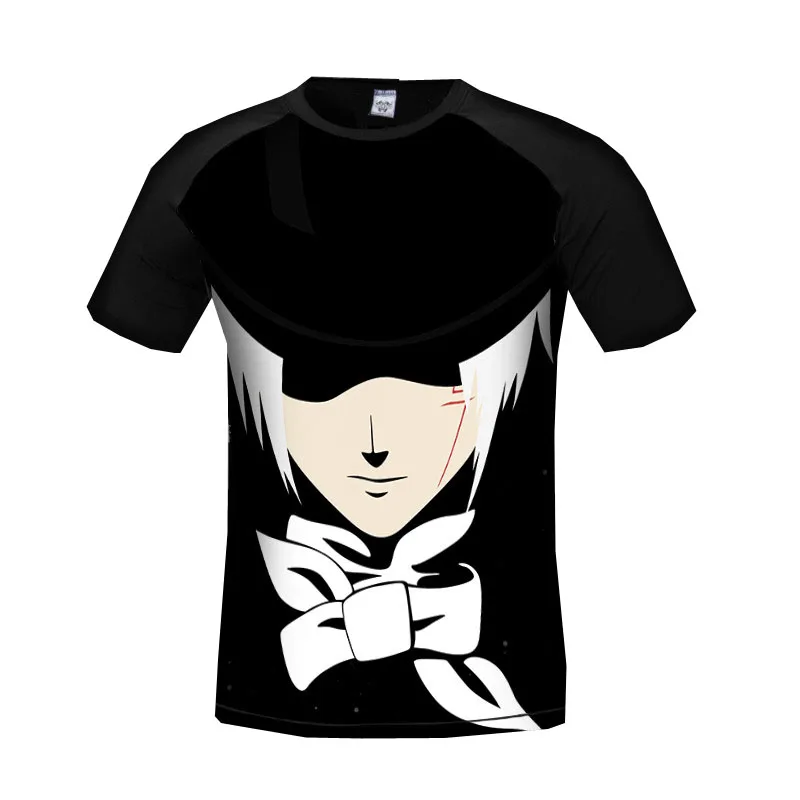 Новинка аниме Мужская футболка серого цвета костюм для косплея с коротким